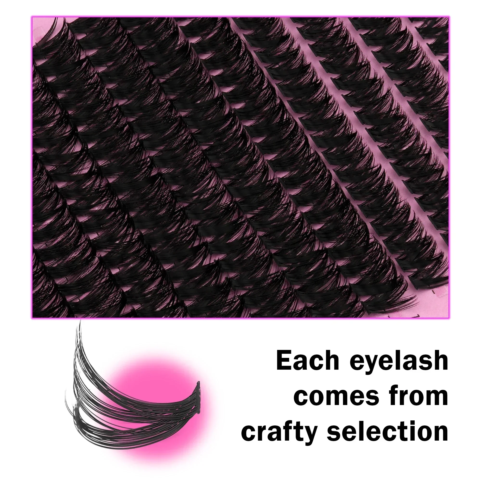 14 Rows Russian Cluster Lashes - Eyelash Extension Russian recension och pris