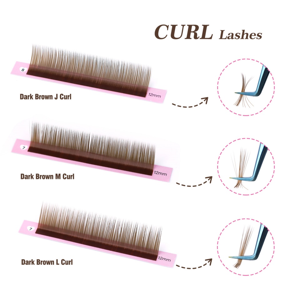 Lashprofessor J L M Curl Brown - Eyelash Extension Russian recension och pris