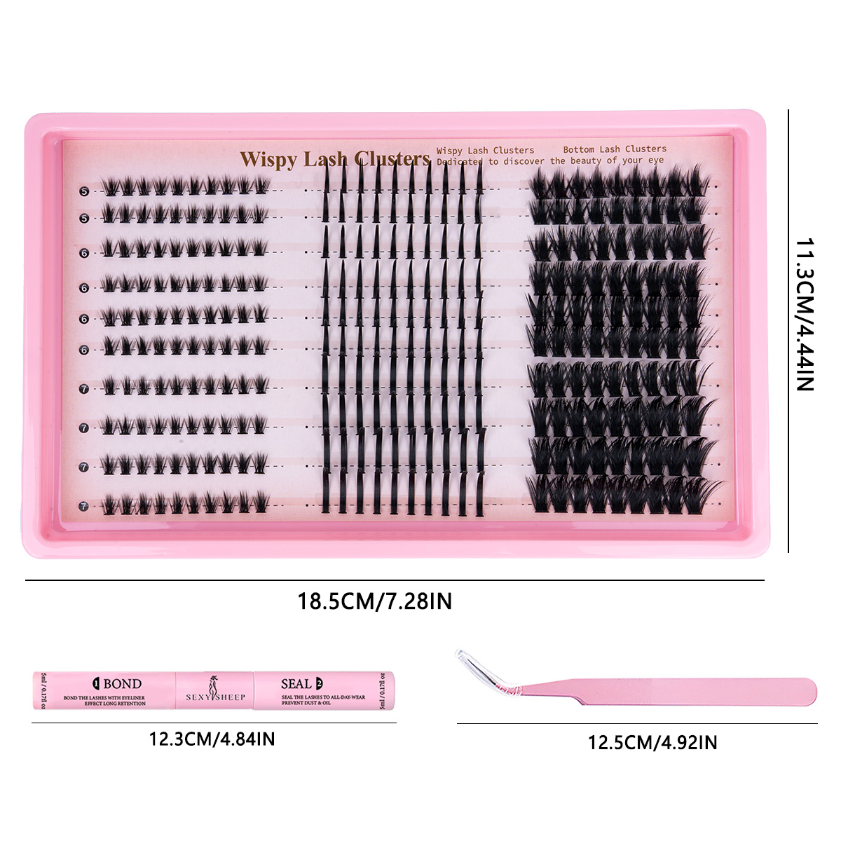 Lash Clusters Kit Wispy Eyelas - Eyelash Extension For Asian Eyes recension och pris