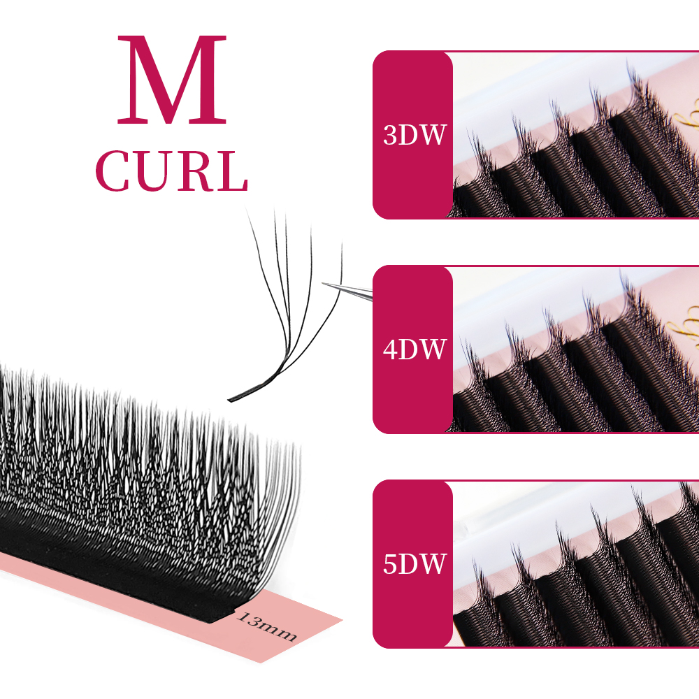 Goddess W3D 4D 5D M Curl Eyela - Eyelash Extension For Asian Eyes recension och pris
