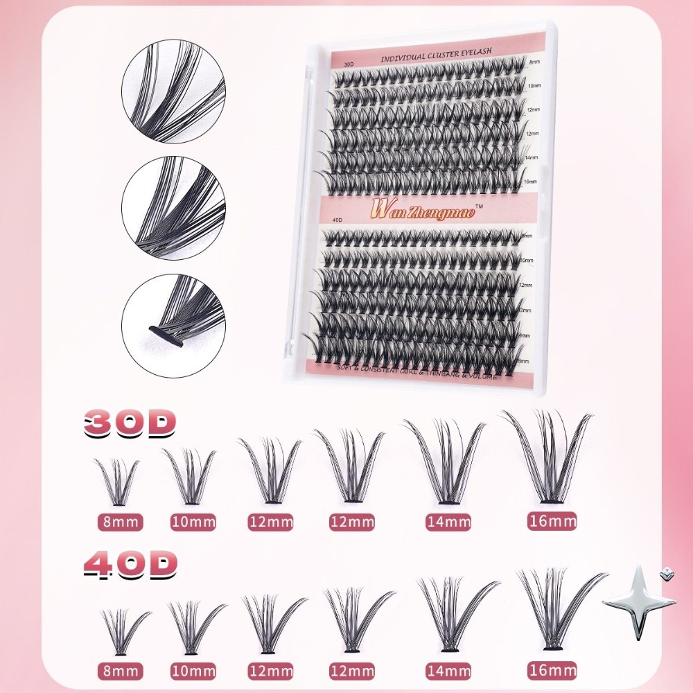 8-16mm Length False Eyelashes  - Eyelash Extension Look recension och pris