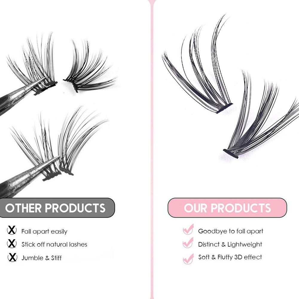 8-16mm Length False Eyelashes  - Eyelash Extension Look recension och pris