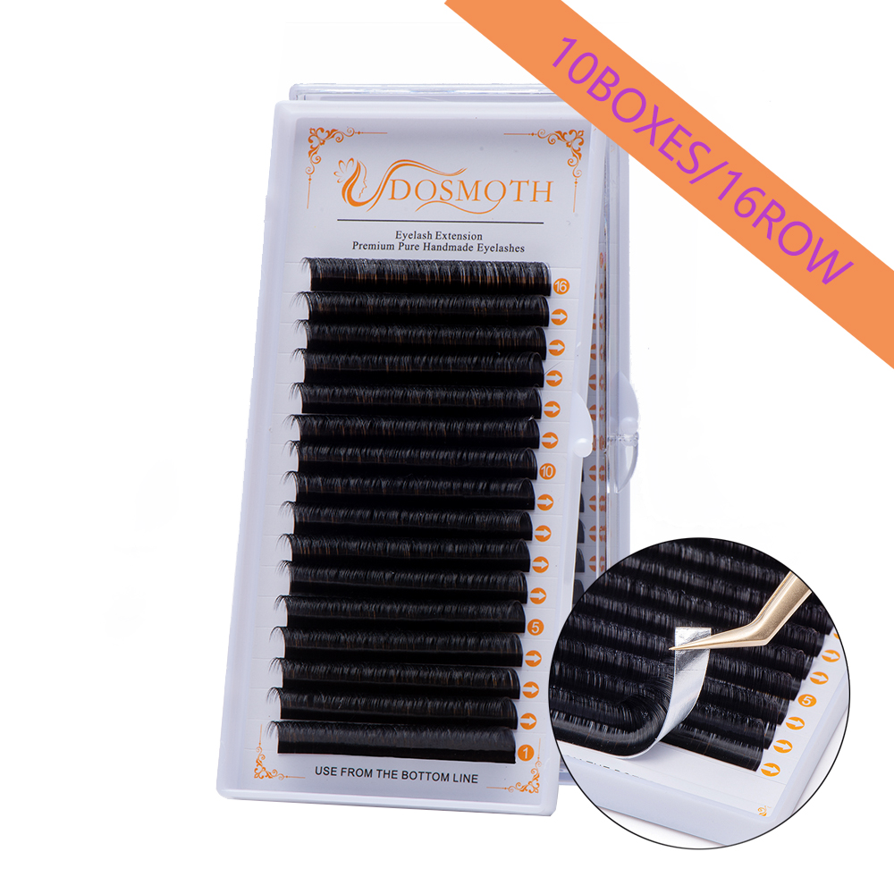 DOSMOTH 10 boxes 16rows 7-16mm - Eyelash Extension For Asian Eyes recension och pris