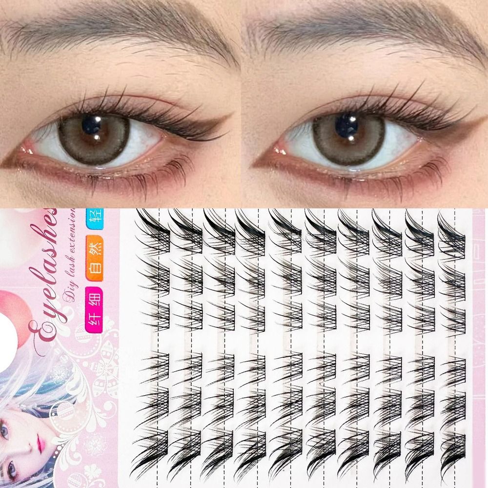 3D Cat Eye Clusters Lashes Nat - Eyelash Extension For Asian Eyes recension och pris