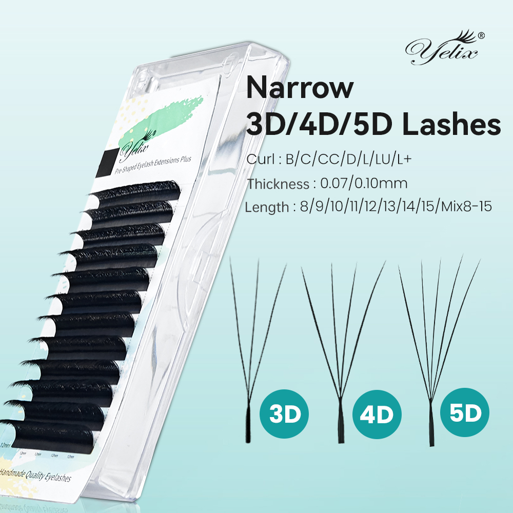 Yelix Narrow 3D 4D 5D W Premad - Eyelash Extension For Asian Eyes recension och pris